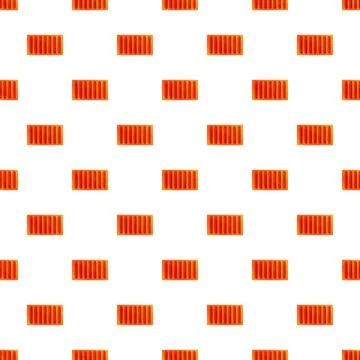 Orange rectangular brick pattern forming seamless background Illustrazione stock