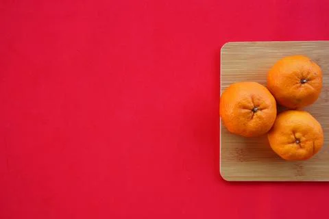 Orange with red background. Foto stock
