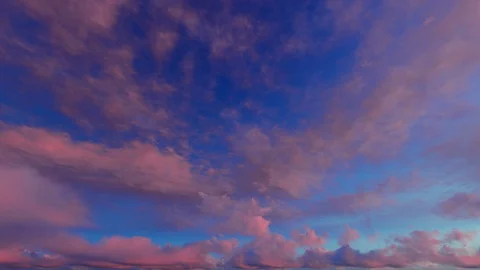 Orange red fiery sky clouds at dusk sunset sunrise time lapse seamless loop Stockbeeldmateriaal 88026031