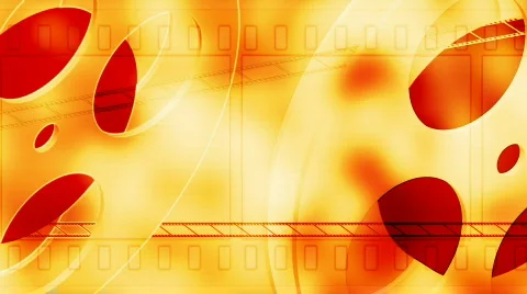 Orange red film rolls background Stock Footage