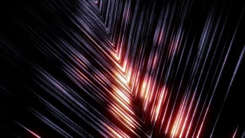 Orange red glowing lines at an angle, abstract technology Video stock 253904266