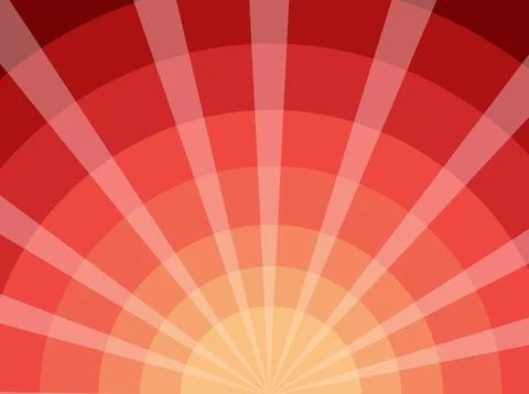 Orange Red Gradient Sunburst Background Vector Stock Illustration