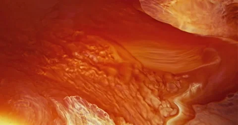 Orange red liquid art in motion. Abstract acrylic background. Texture of bright 스톡 동영상 196870348