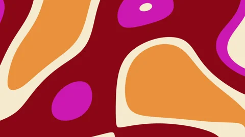 Orange red liquid shapes seamless abstract background Stock Footage 334022048