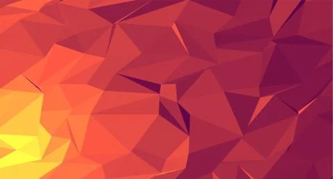 Orange Red Low polygon gradient backgro Illustrazione stock