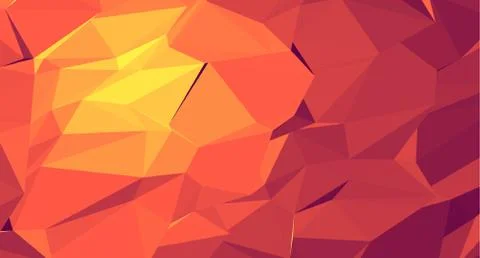 Orange Red Low polygon gradient backgro Illustrazione stock