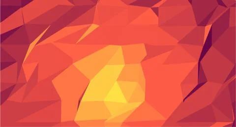 Orange Red Low polygon gradient backgro Stock Illustration