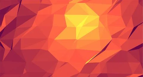 Orange Red Low polygon gradient backgro Stock Illustration