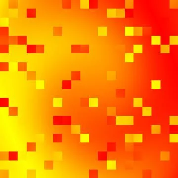 Orange red pixel gradient background Stock Illustration