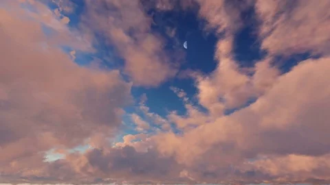 Orange red sky clouds at dusk sunset time lapse seamless loop Stockbeeldmateriaal 81160551