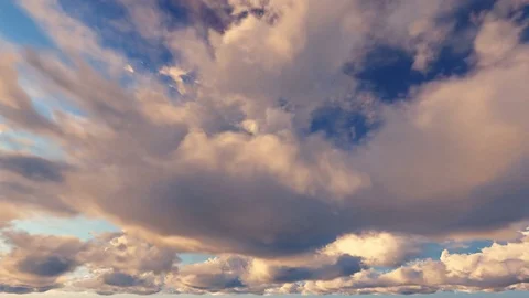 Orange red sky clouds at dusk sunset time lapse seamless loop Stockbeeldmateriaal 81160612