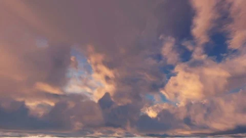 Orange red sky clouds at dusk sunset time lapse seamless loop Stockbeeldmateriaal 81160630