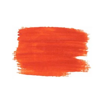 Orange red smear vector brush stroke. Varnish splash line trace. Abstract sha Stock Illustration