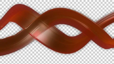 Orange reflective ribbon with alpha Stock Footage 53203530