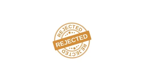 Orange Rejected Stamp on animation White Background seal rubber stamp Stock Footage 321854394