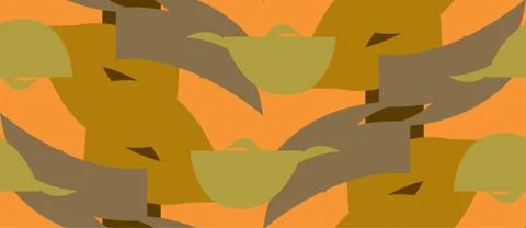 Orange Repeating Abstract Pattern Stock Illustration