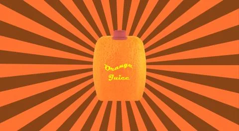 Orange on the retro background Stock Illustration
