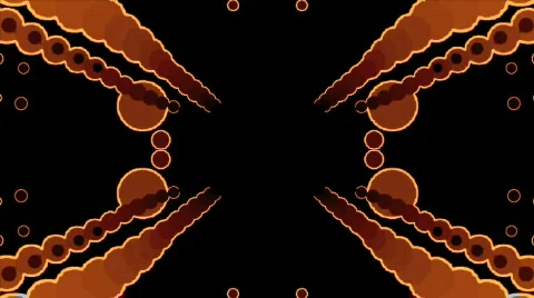 Orange retro moving circles  Stock Footage 274301