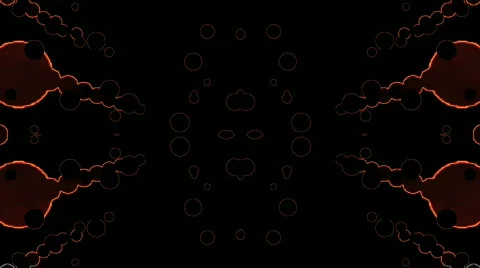 Orange retro moving circles Stock Footage 274766
