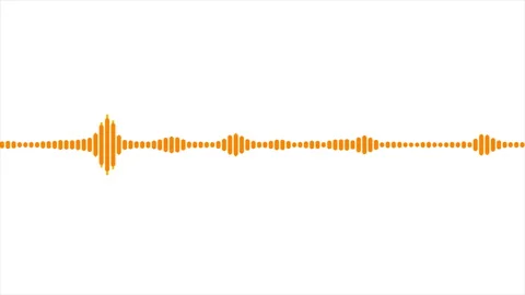 Orange rhythm equalizer white background, seamless looped audio signal Stock Footage 284625938