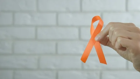 Orange ribbon. Stock Footage 127002105