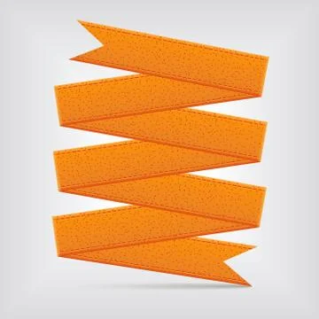 Orange ribbon Stock Illustration