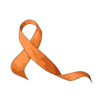 Orange ribbon illustration Stock Illustration