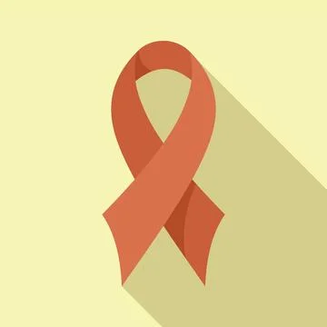 Orange ribbon is symbolizing multiple sclerosis and leukemia awareness Stock Illustration
