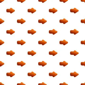 Orange right arrows seamless pattern indicating direction Stock Illustration