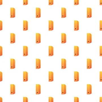 Orange ring binders creating a seamless pattern Stock Illustration