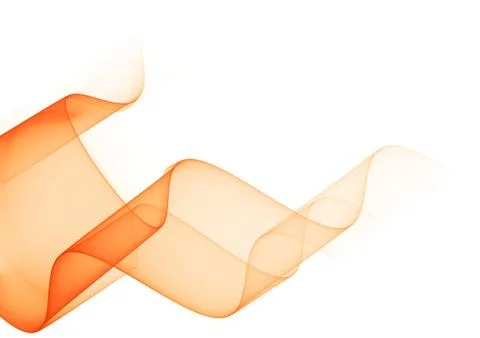Orange rippled shape Stock Illustration