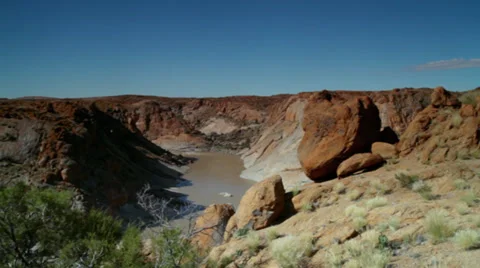 The Orange River Gorge Stock Footage 27365498