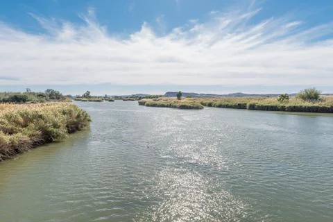 Orange River at Marchand Stock Photos
