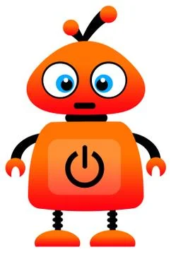 Orange robot Stock Illustration