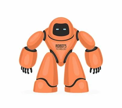Orange robot Stock Illustration