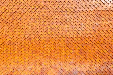 Orange Roof Tile Pattern Stock Photos