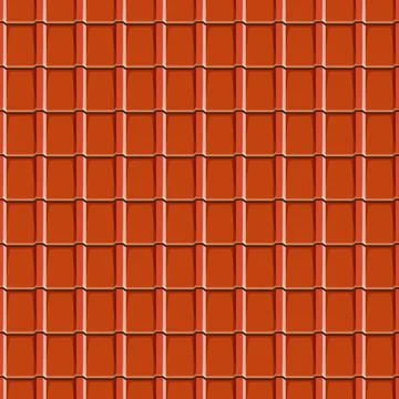 Orange roof tile seamless pattern background Stock Illustration