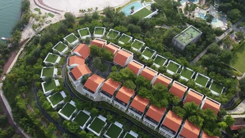 Orange roofs Stock Footage 154489604