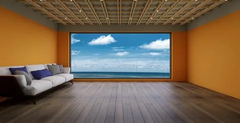 Orange room Stock Illustration