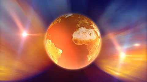Orange Rotating Globe1 Stock-Footage 1085762