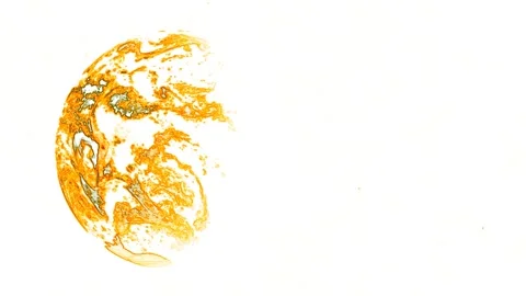 Orange Rotating Hemisphere on White Background Stock Footage 133304159