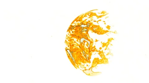 Orange Rotating Hemisphere on White Background A Stock Footage 133569415
