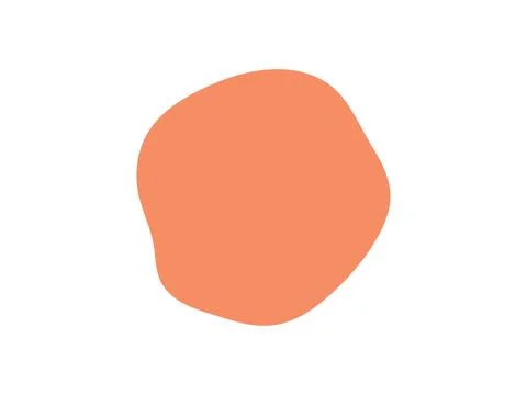 Orange round circle icon pattern, orange abstract organic shape, Soft pastel  스톡 일러스트