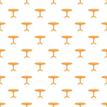 Orange round pedestal table seamless pattern design Stock Illustration