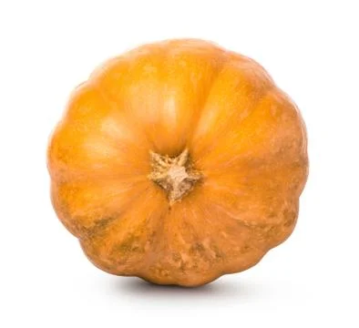 Orange round pumpkin Stock Photos