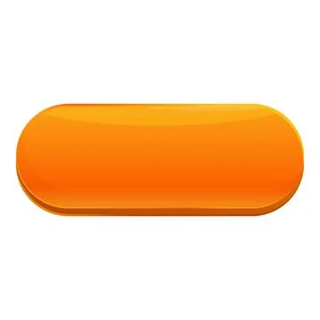 Orange rounded button showing blank copy space for text Stock Illustration