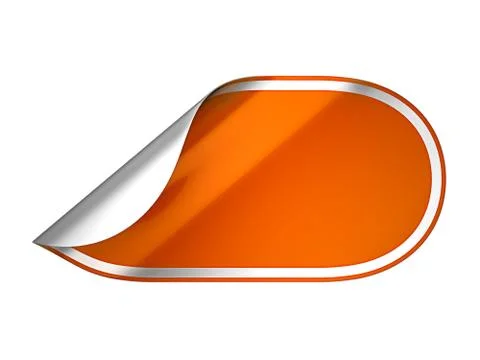Orange rounded hamous sticker or label Stock Illustration