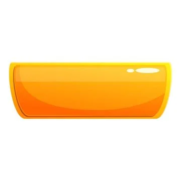 Orange rounded rectangle button showing a user interface element Stock Illustration