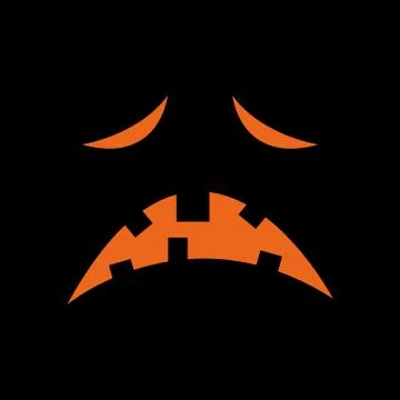 Orange Sad Face Stock Illustration
