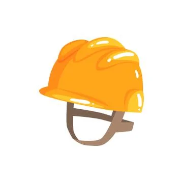 Orange safety hard hat cartoon vector Illustration Stock Illustration